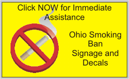 Click now for Ohio Smoking Ban Decals and Signs